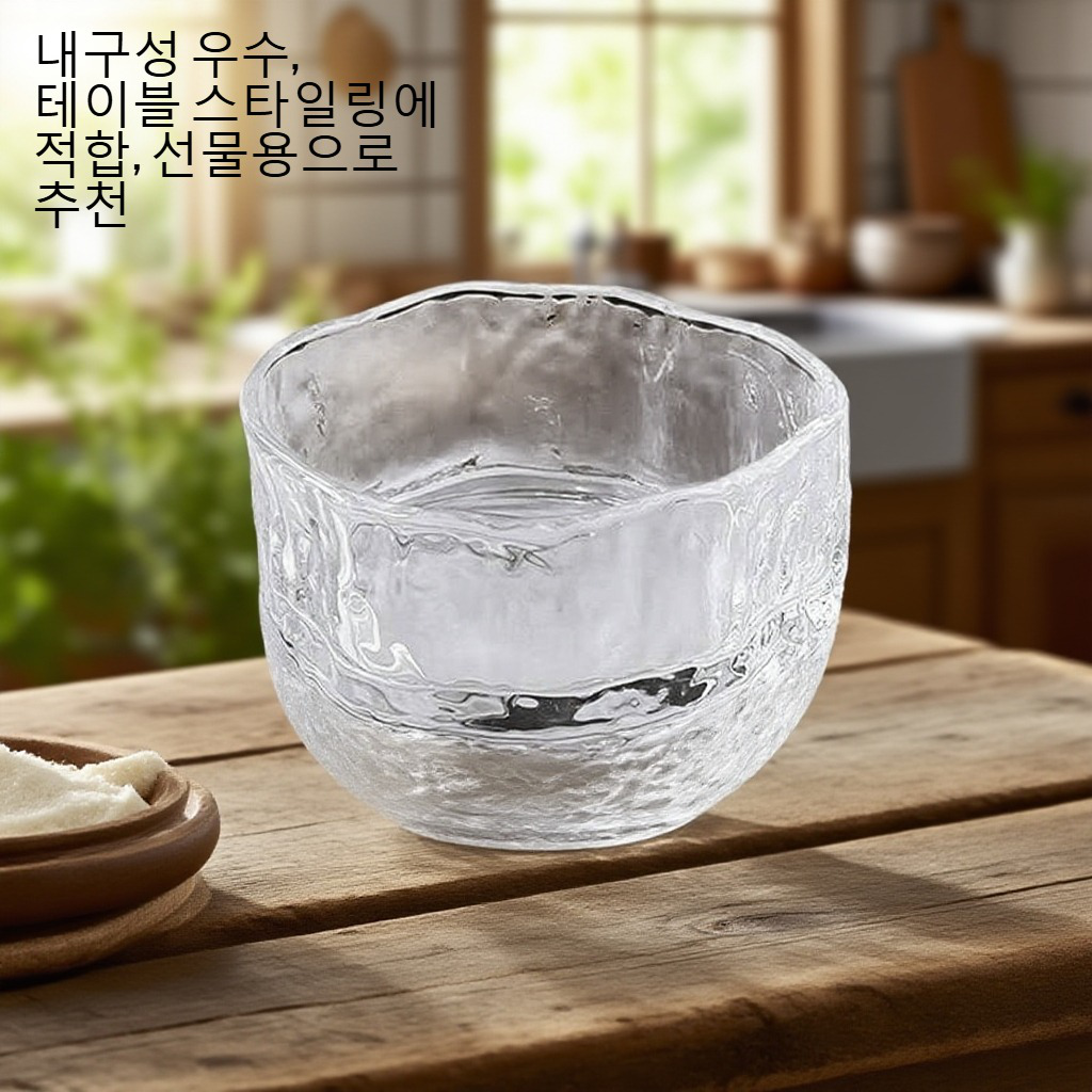 불규칙 디저트 유리그릇