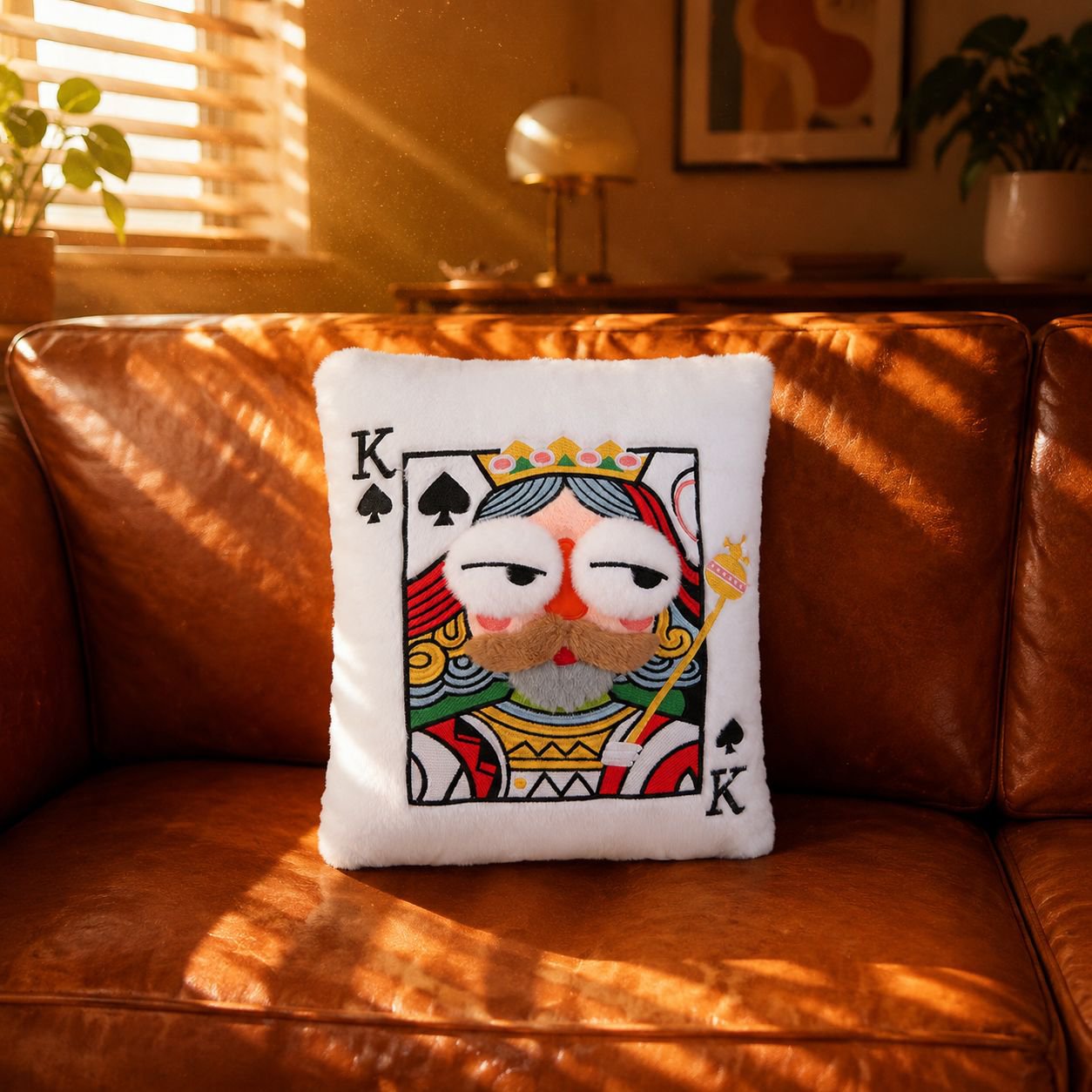 Plush embroidered playing card pillow/cushion - high-value, fun, and a great gift for friends and be