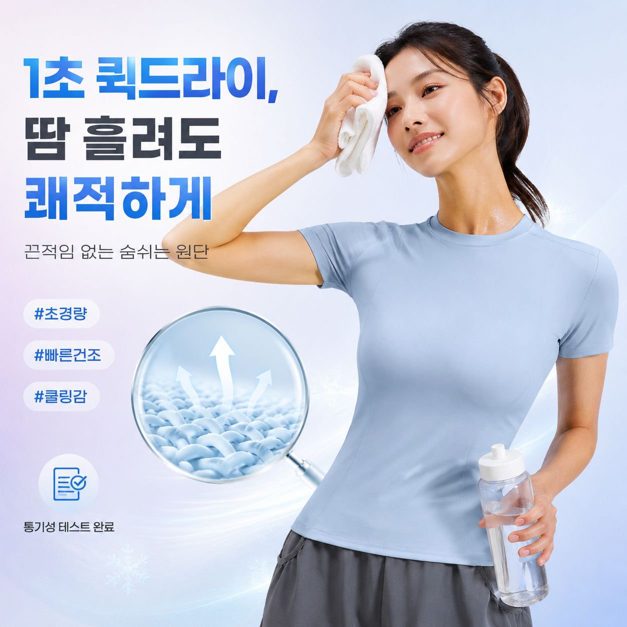 여성 여름 슬림핏 쿨 스포츠 요가 반팔 티셔츠