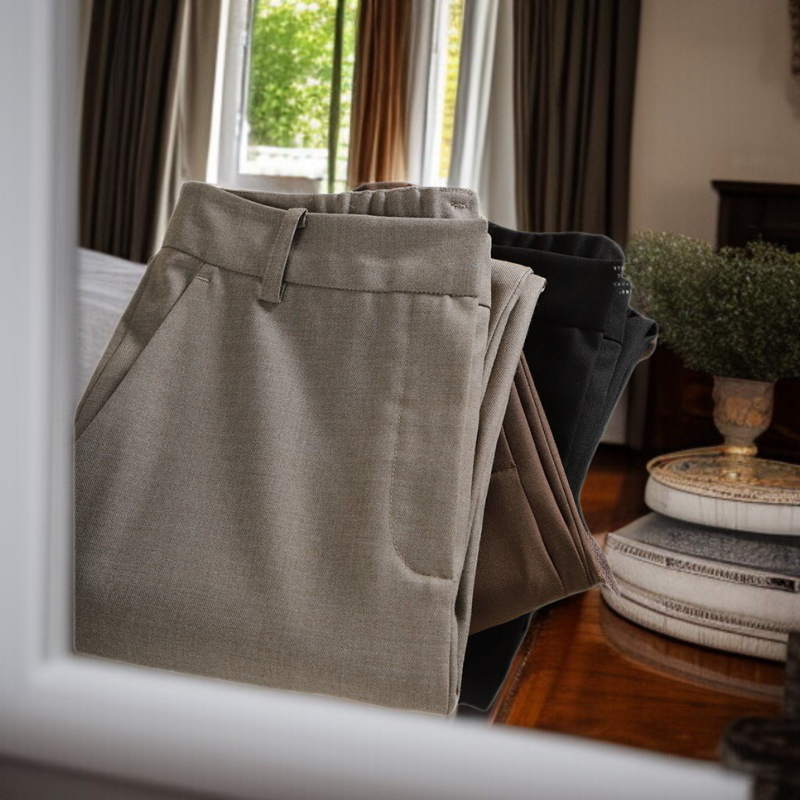 カジュアルとフォーマル両用のレディース パンツ