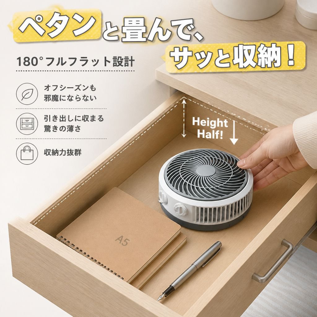 家庭用デスク折りたたみ扇風機
