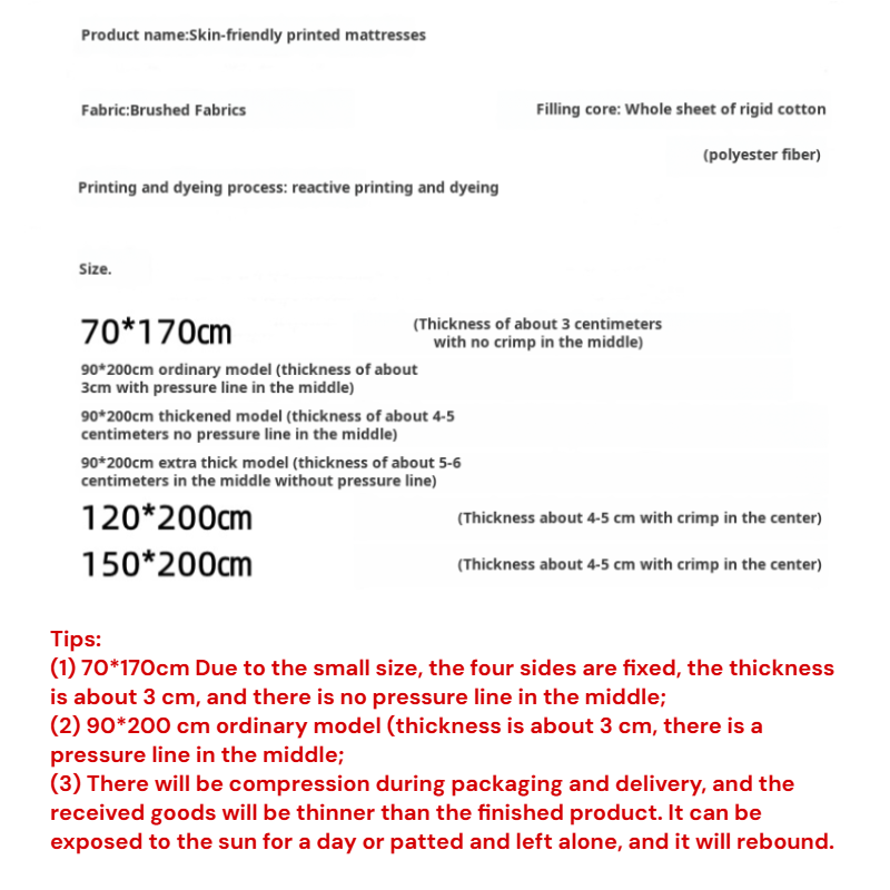 Colchoneta gruesa plegable para estudiantes, uso en suelo