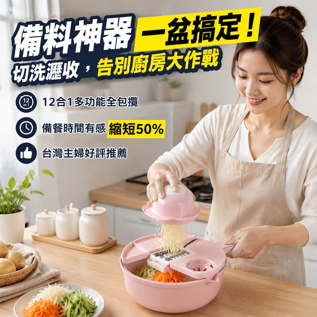 多功能蔬菜脫水器刨絲器全套六件套