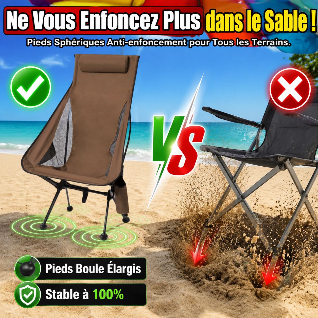 Chaise pliante d'extérieur