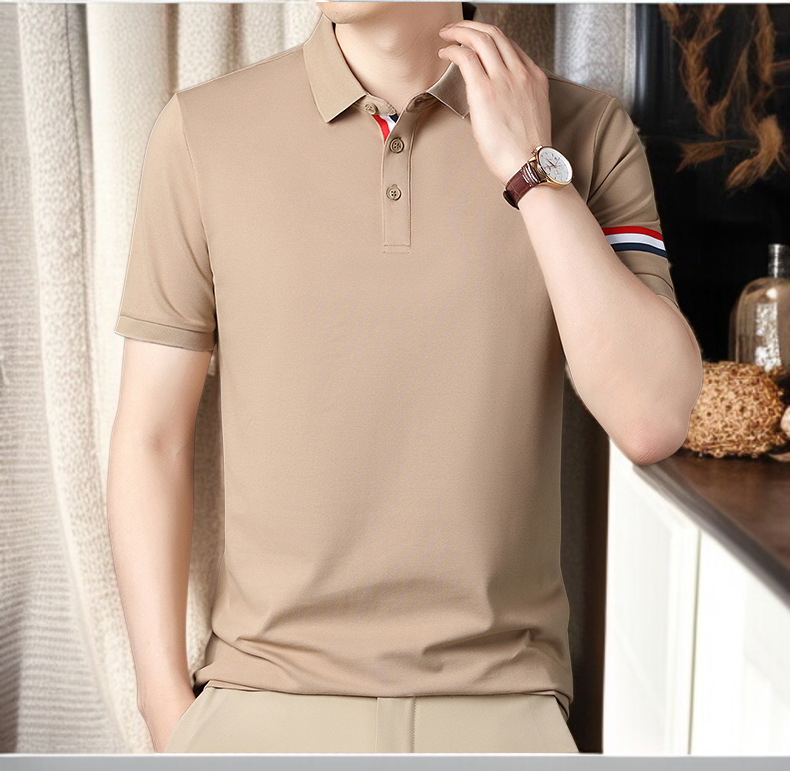 솔리드 칼라 중청년 남성 반팔티 디자인