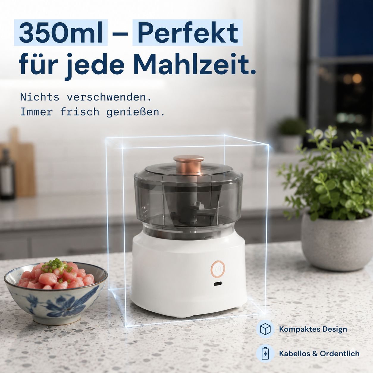 Kabellose elektrische Küchenmaschine für den Haushalt, Multifunktionsmixer, Babynahrung Fleischwolf