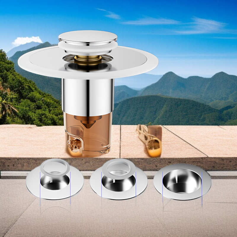 水漏れ防止機能付き洗面台排水プラグ