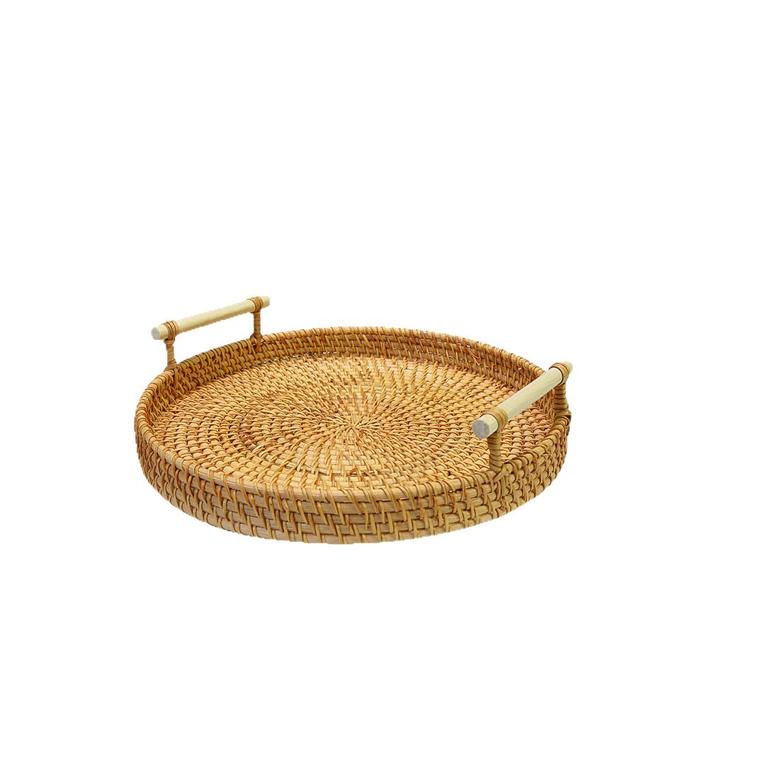Handwoven Rattan Serving Tray