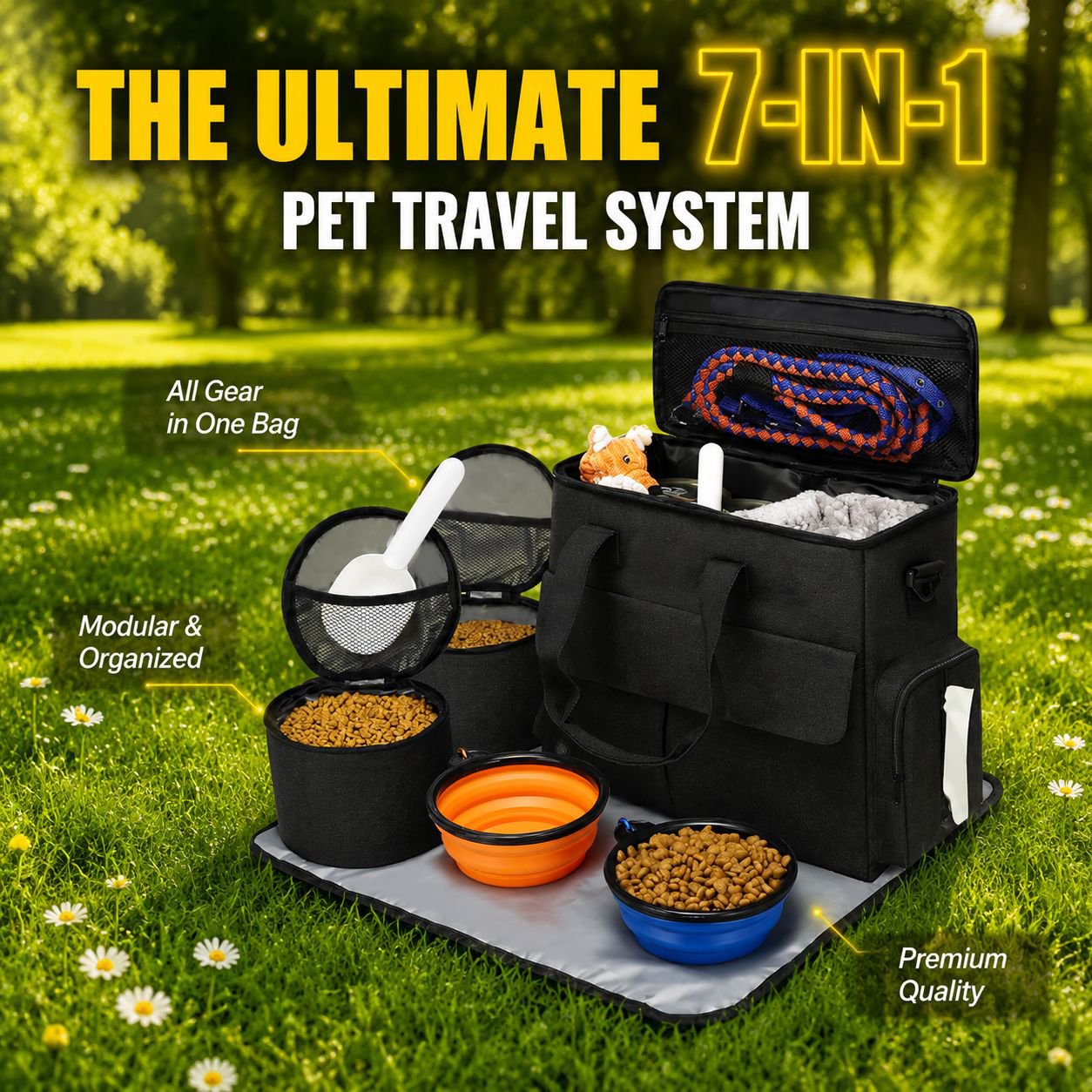 Pet Travel Bag & Dog Food Storage Bag