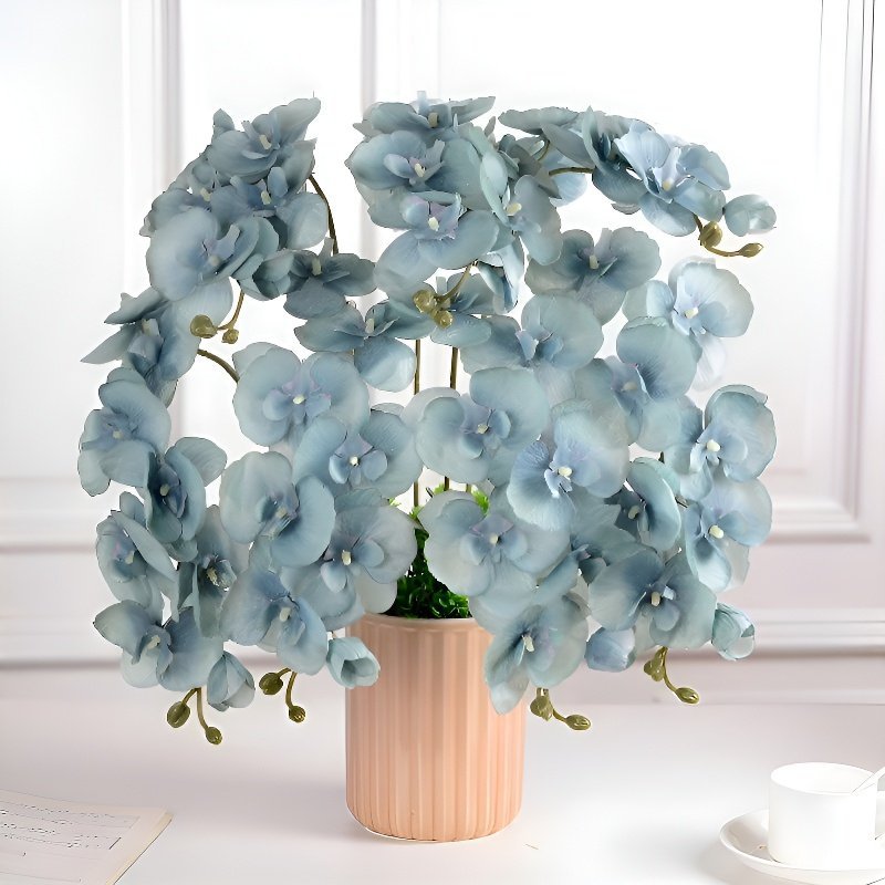 버터플라이 오키드 인조 꽃 유럽풍 홈 장식