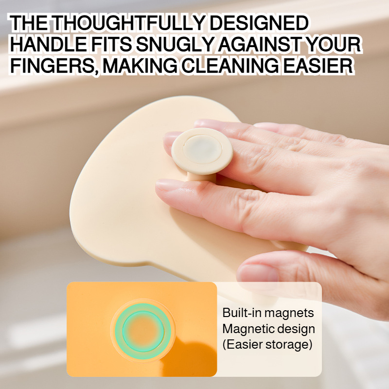 Silicone brush for cleaning fruits and vegetables and washing dishes