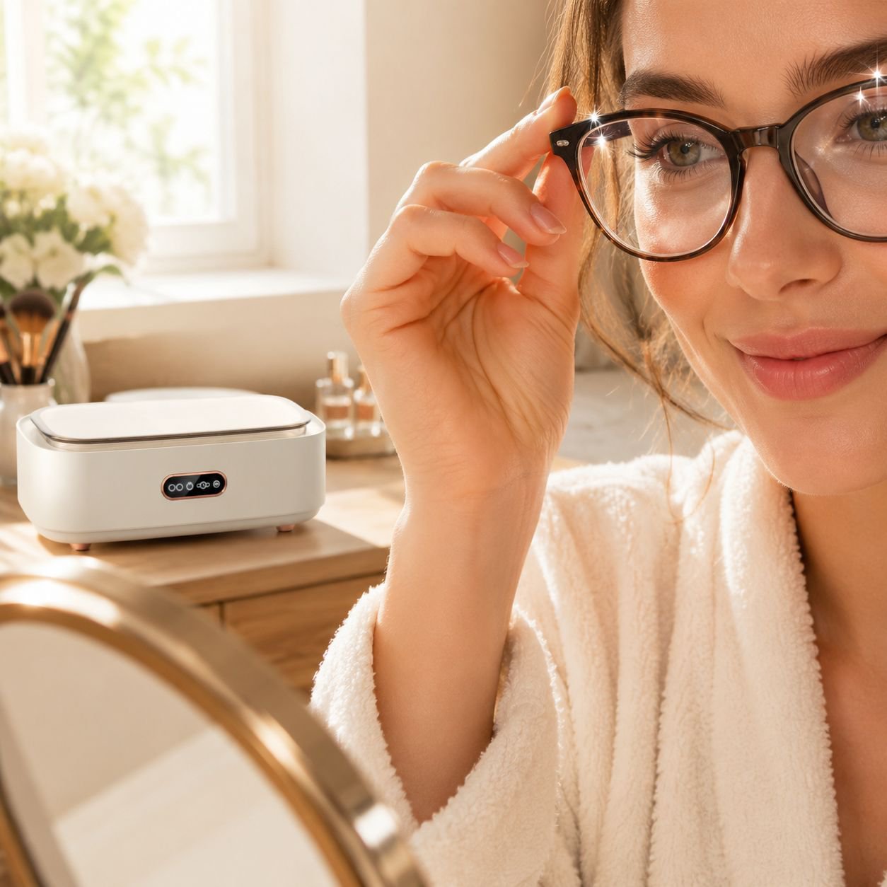 Lightweight mini cleaner for daily eyewear maintenance