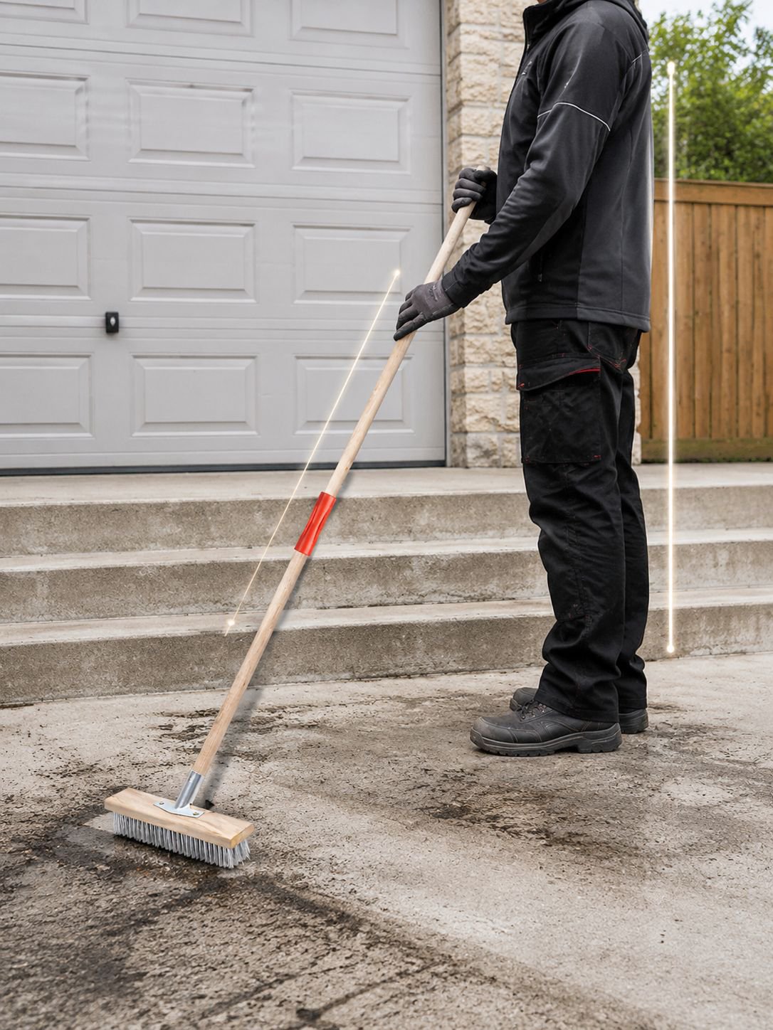 Multipurpose brush suitable for floors, walls, and corners