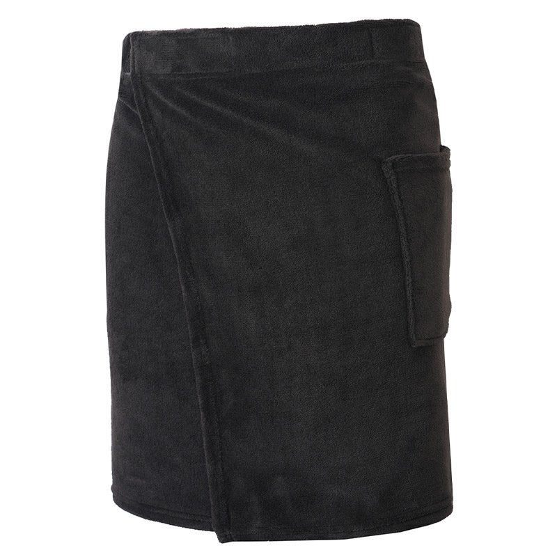 メンズ 無地 着るバスタオル ポケット付きバスローブ