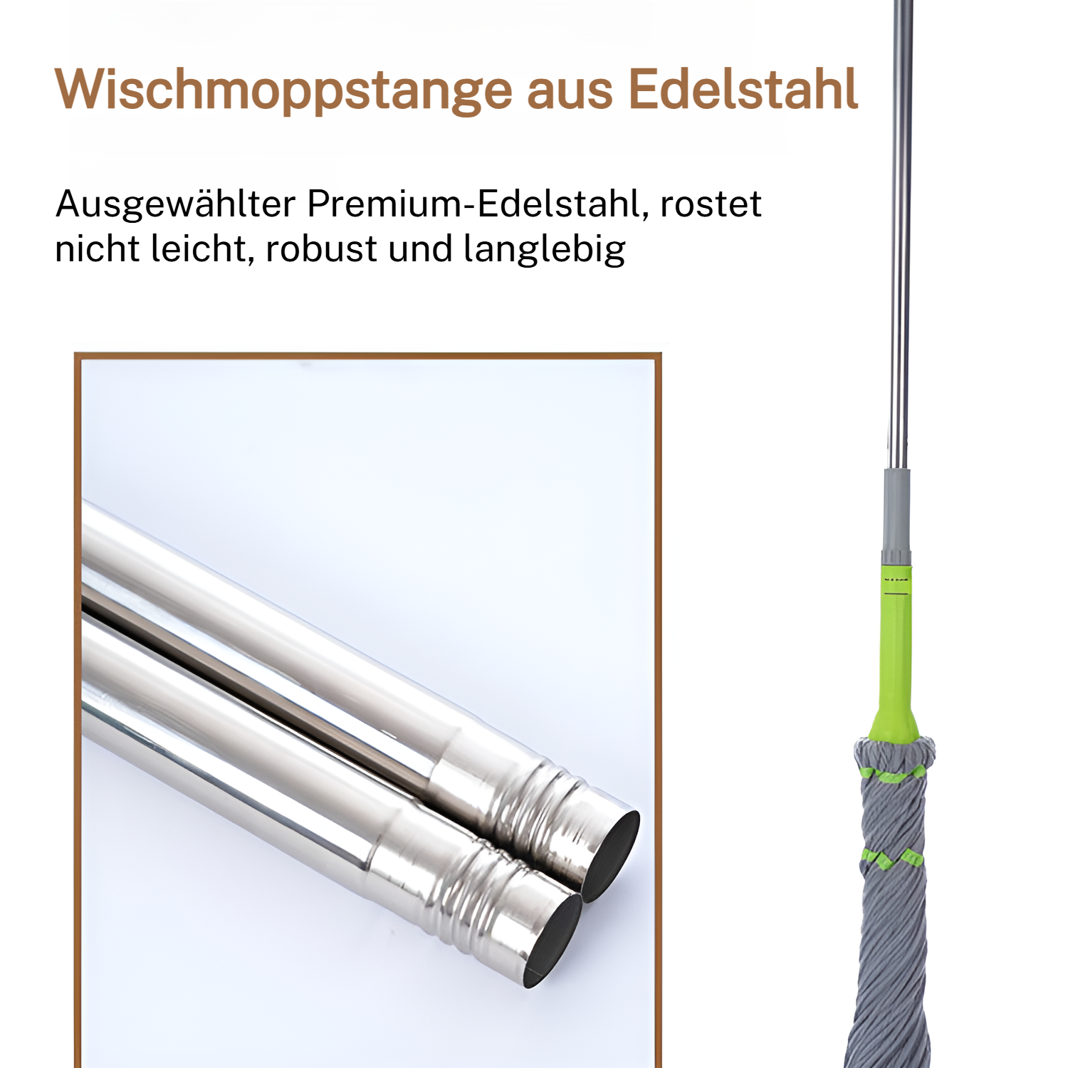 Mikrofaser-Schleudermopp mit Ersatzkopf