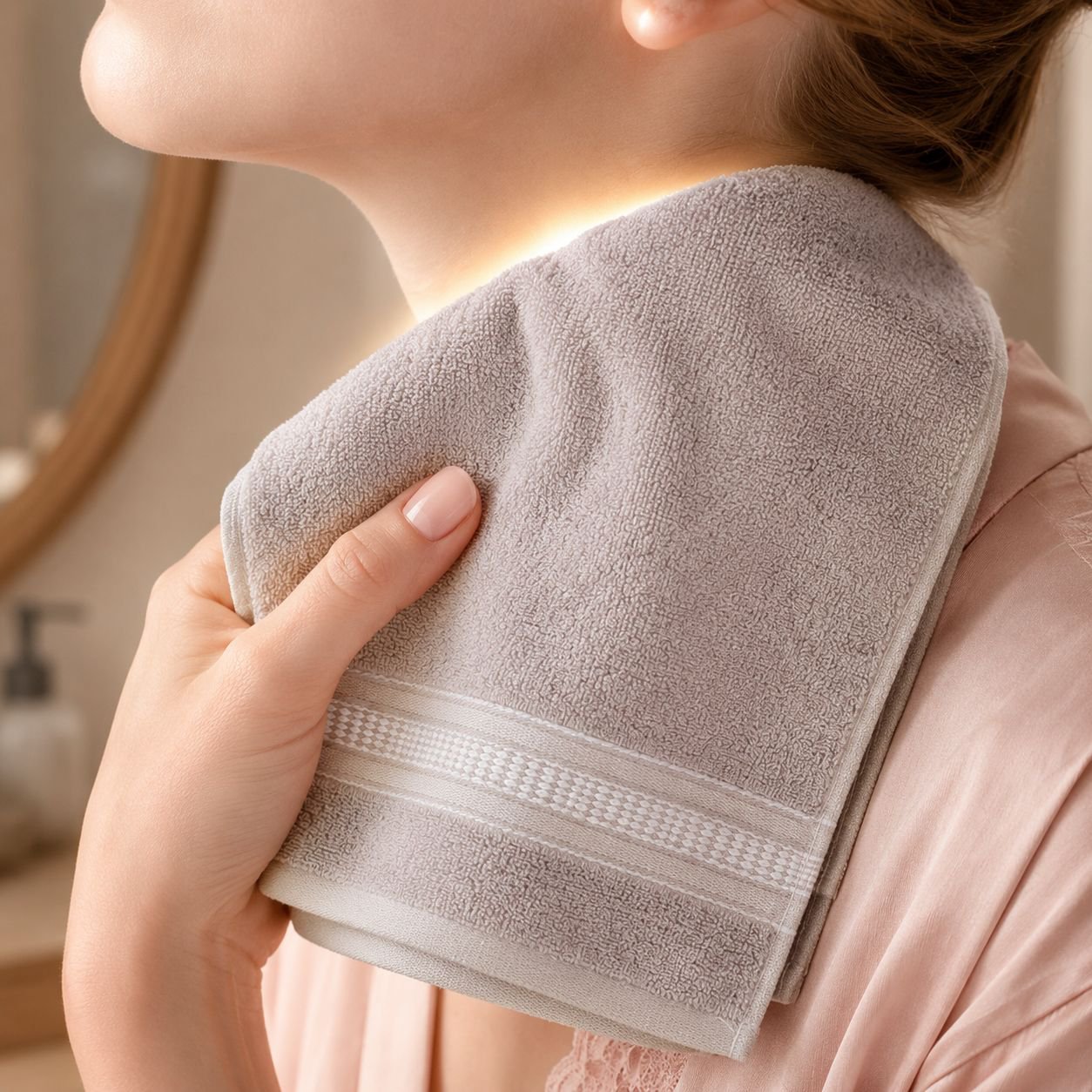 Ultra soft pure cotton towel for bathroom use