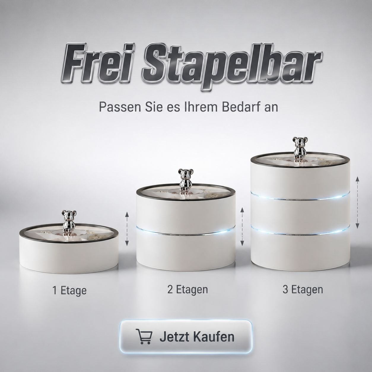 Neue drehbare versiegelte Aufbewahrungsbox für Trockenfrüchte und Snacks