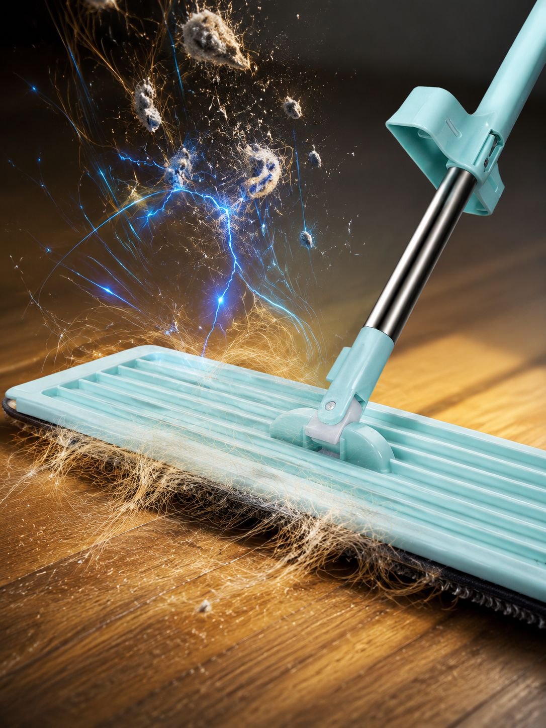 Easy hand wash lazy mop for hardwood and tile floors