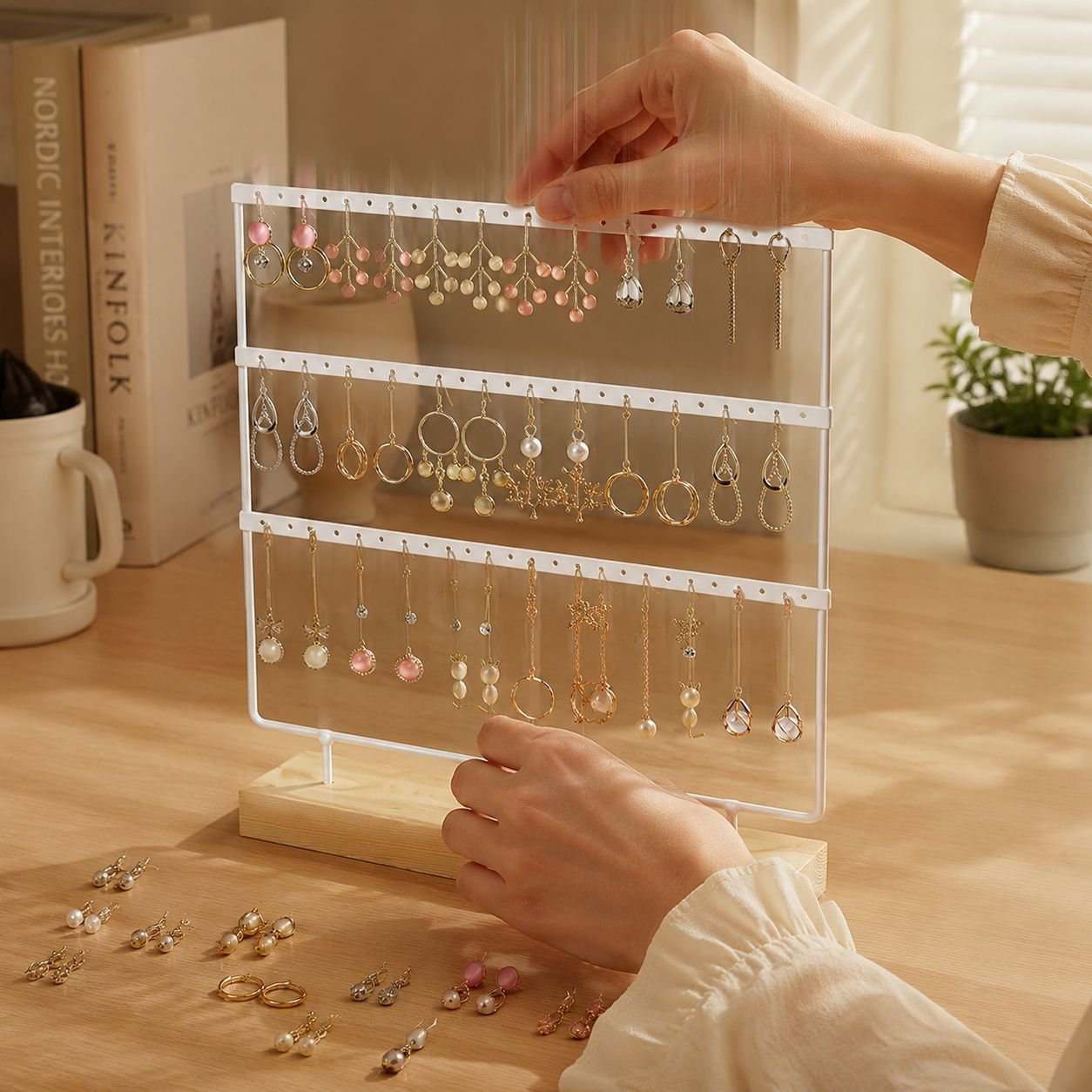 Elegant jewelry display stand for home use