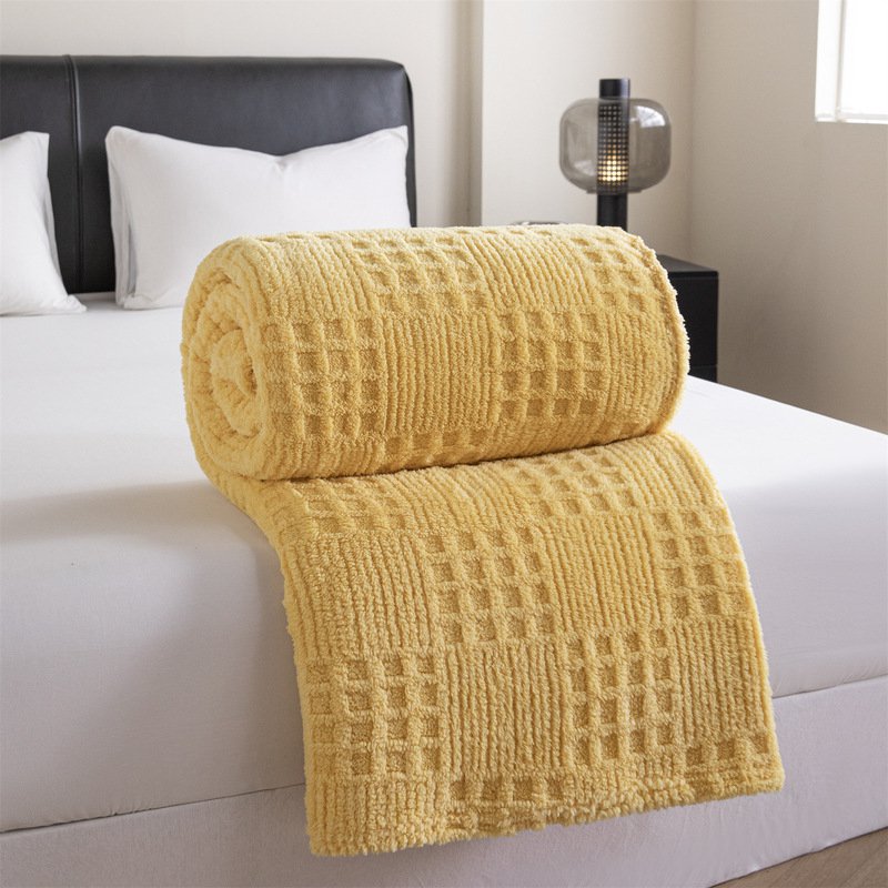 Double-Sided Fleece Waffle Jacquard