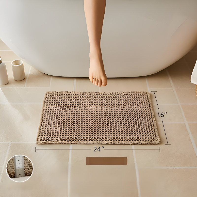 Huafu Ge bathroom floor mat anti slip, absorbent, quick drying