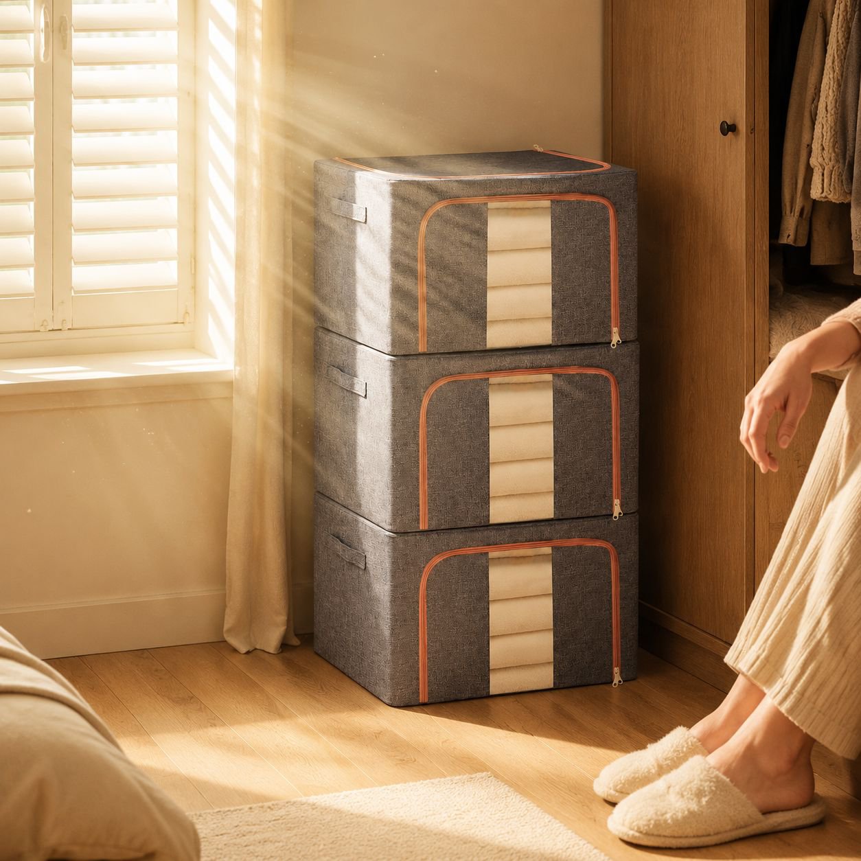 Portable and lightweight storage box for home use