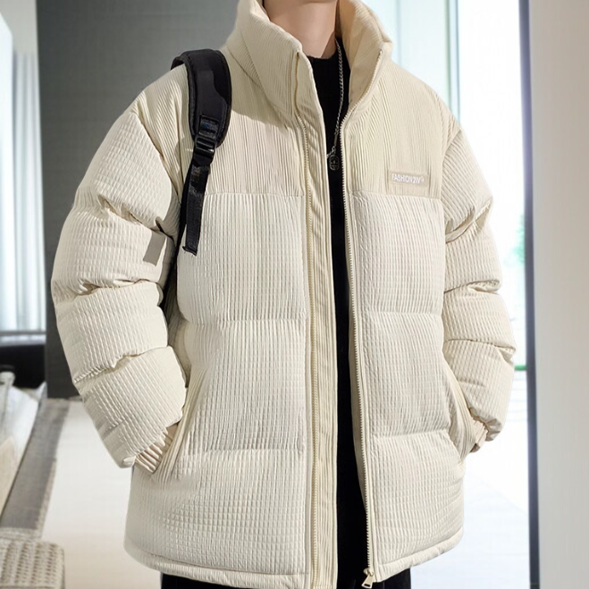커플 패딩 가을 겨울 기모 차이나 스타일 착용샷