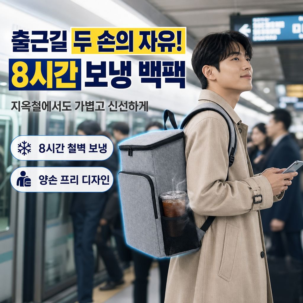 야외용 대용량 아이스 도시락 보온가방 더블포켓
