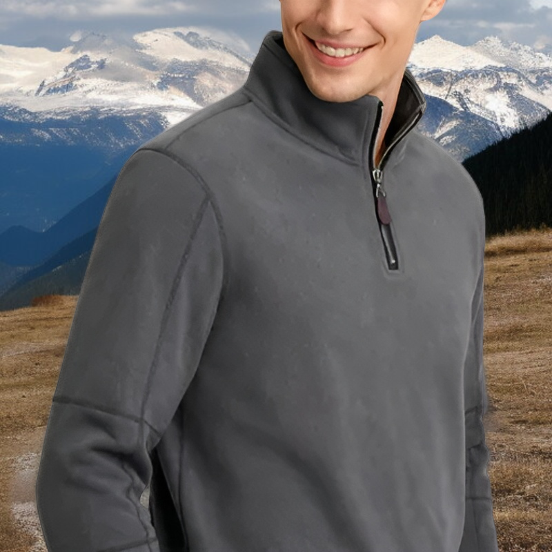 Sudadera con cremallera hasta la mitad y cuello alto para otoño e invierno