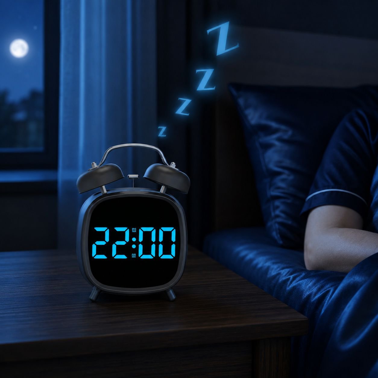 Metal Loud Bell LED Multifunctional Alarm Clock for Heavy Sleepers