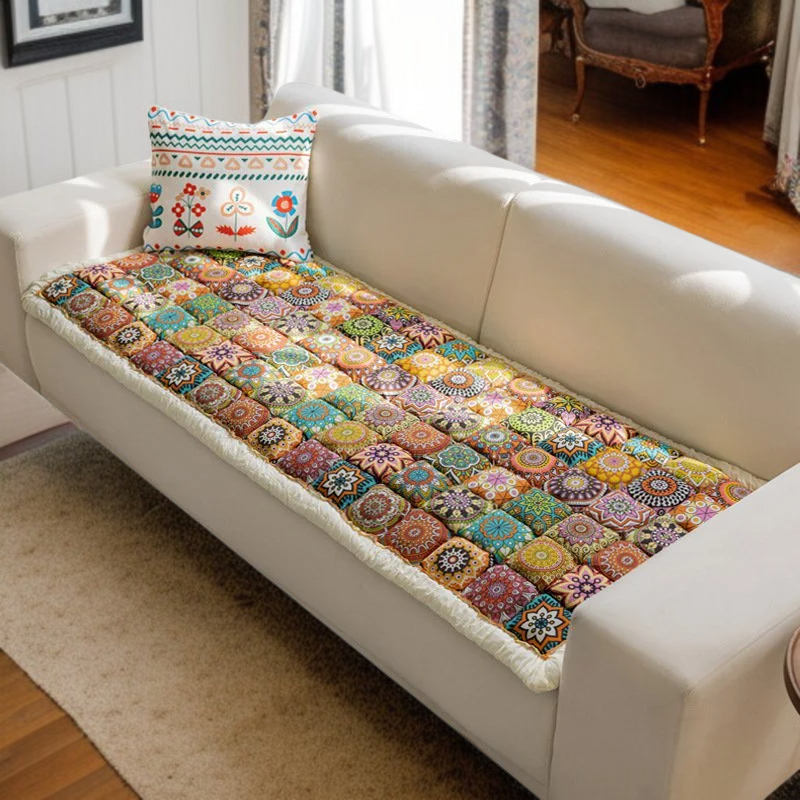 All-season washable sofa protector with stylish pattern