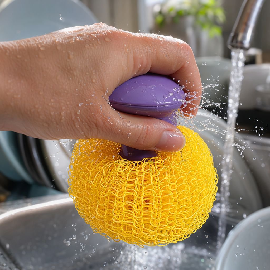 Süßer Nano-Stahlwollball Küchen-Topfbürste, fusselfrei, Reinigungsbürste