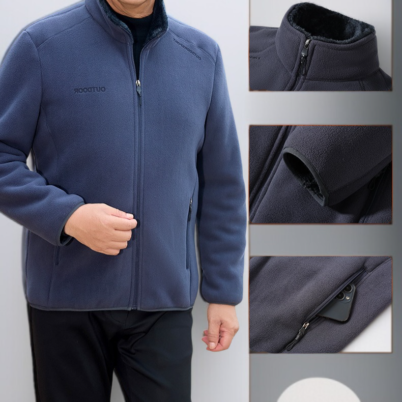 차이나넥 디자인의 겨울 맨투맨