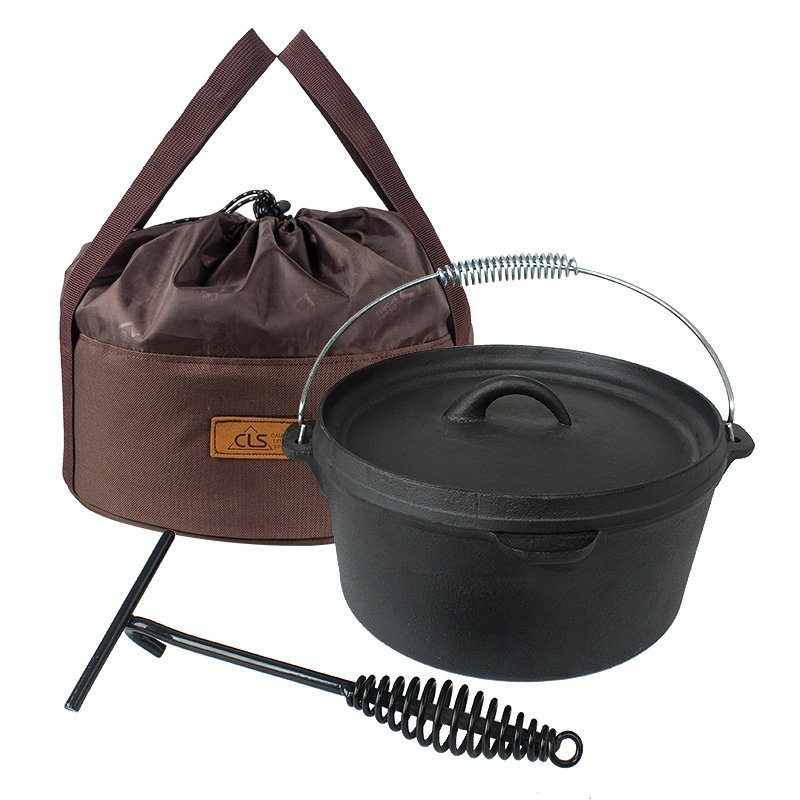 Nueva olla de hierro fundido,  olla para sopa japonesa, pícnic al aire libre, olla colgante con agua