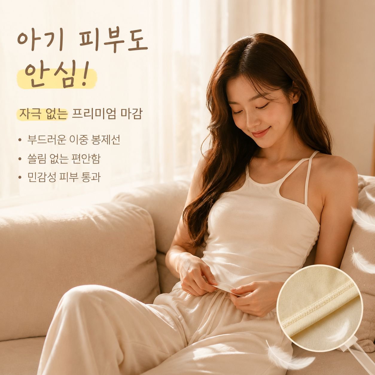 봄여름용 얇은 홀터넥 캐미솔, 이너/아우터 겸용