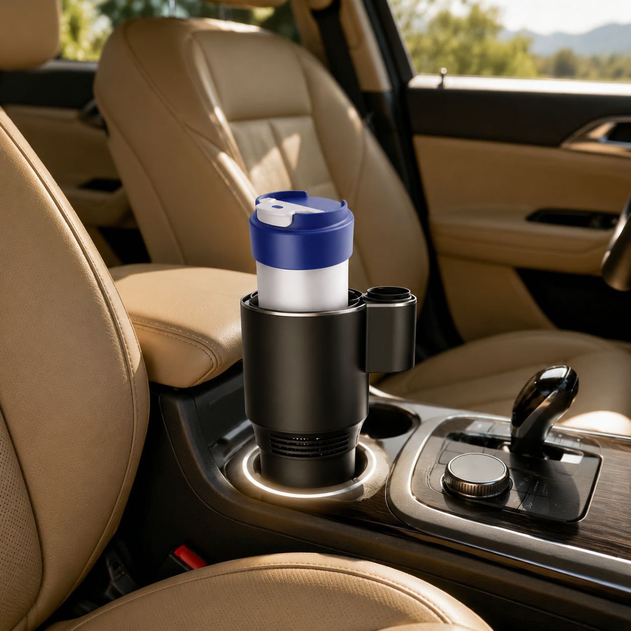 Travel-friendly mini beverage cooler and warmer