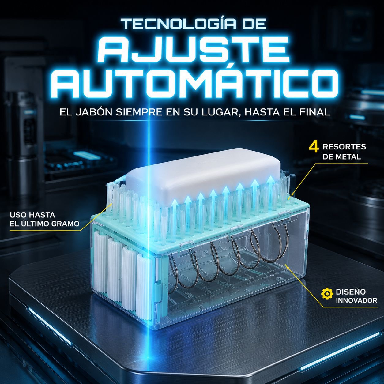 Nuevo estuche de jabón espumoso integrado con cepillo