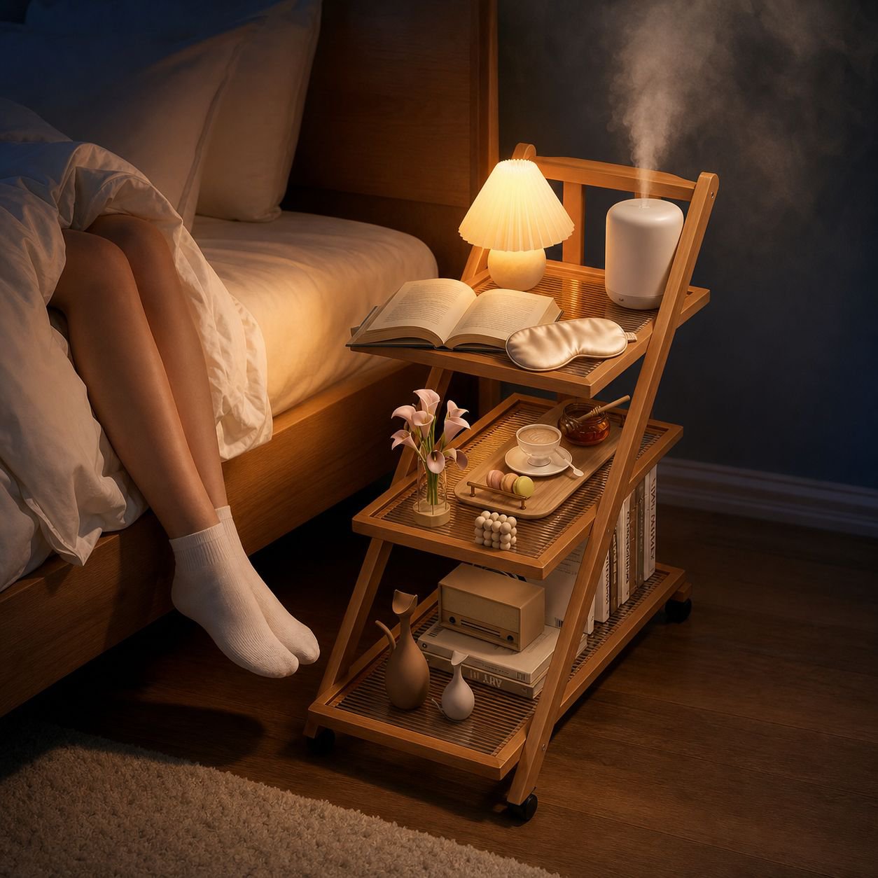Movable Multi-purpose Side Table