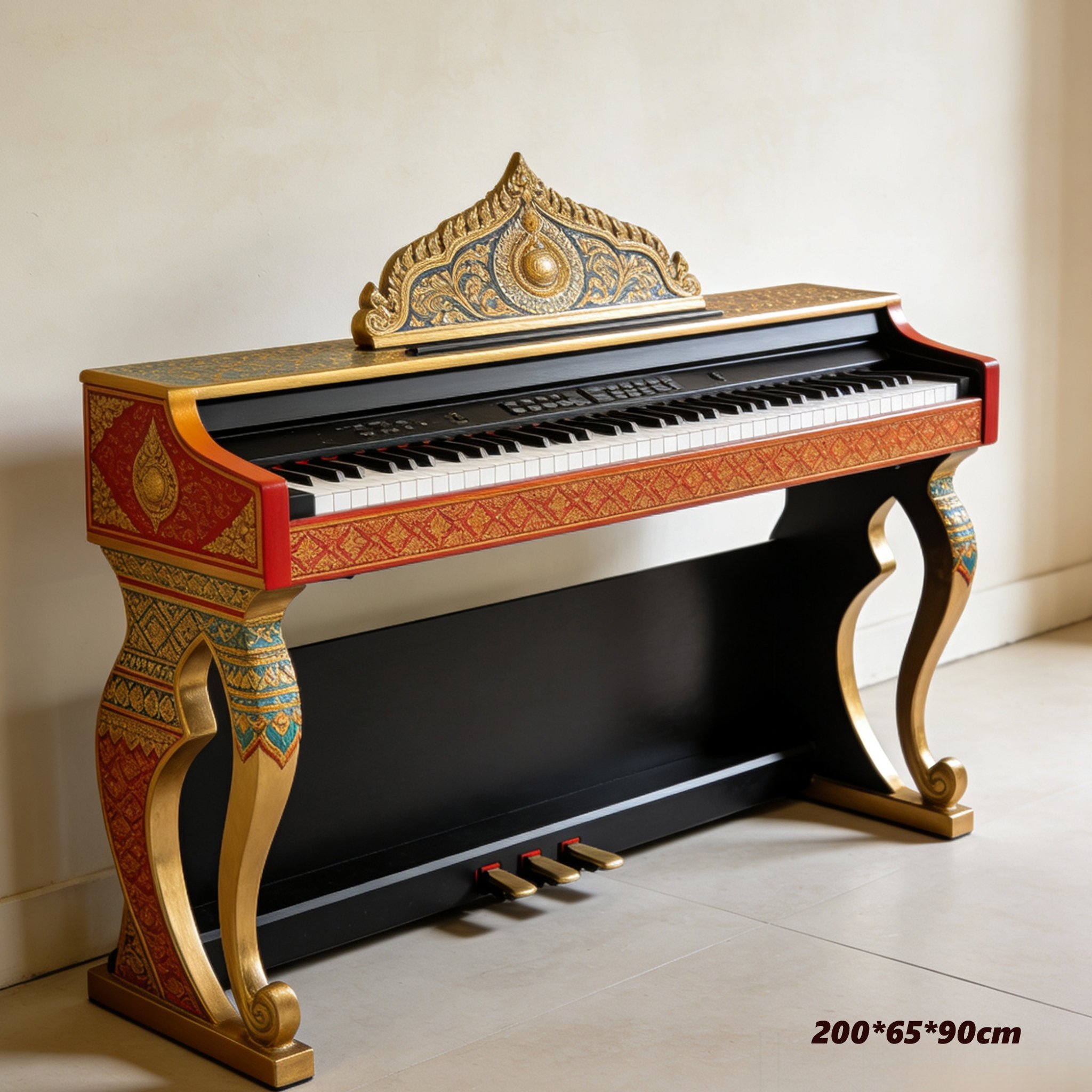 เปียโนไม้สำหรับตกแต่งบ้านสไตล์ย้อนยุค