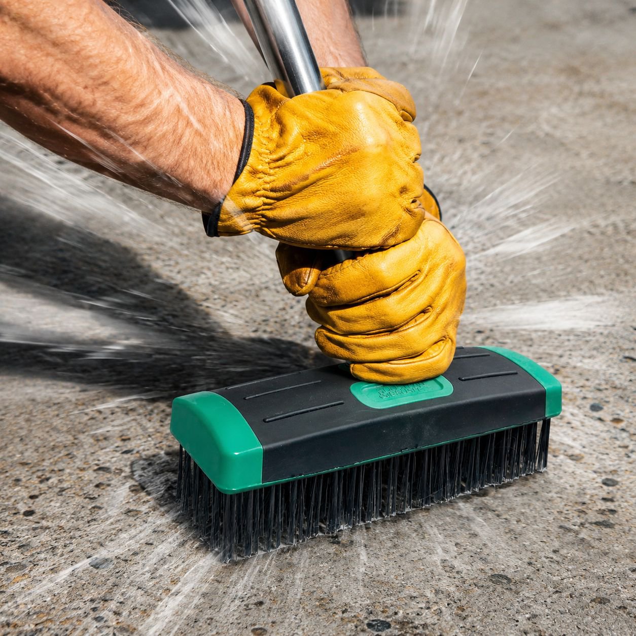 Efficient patio cleaner with ergonomic handle