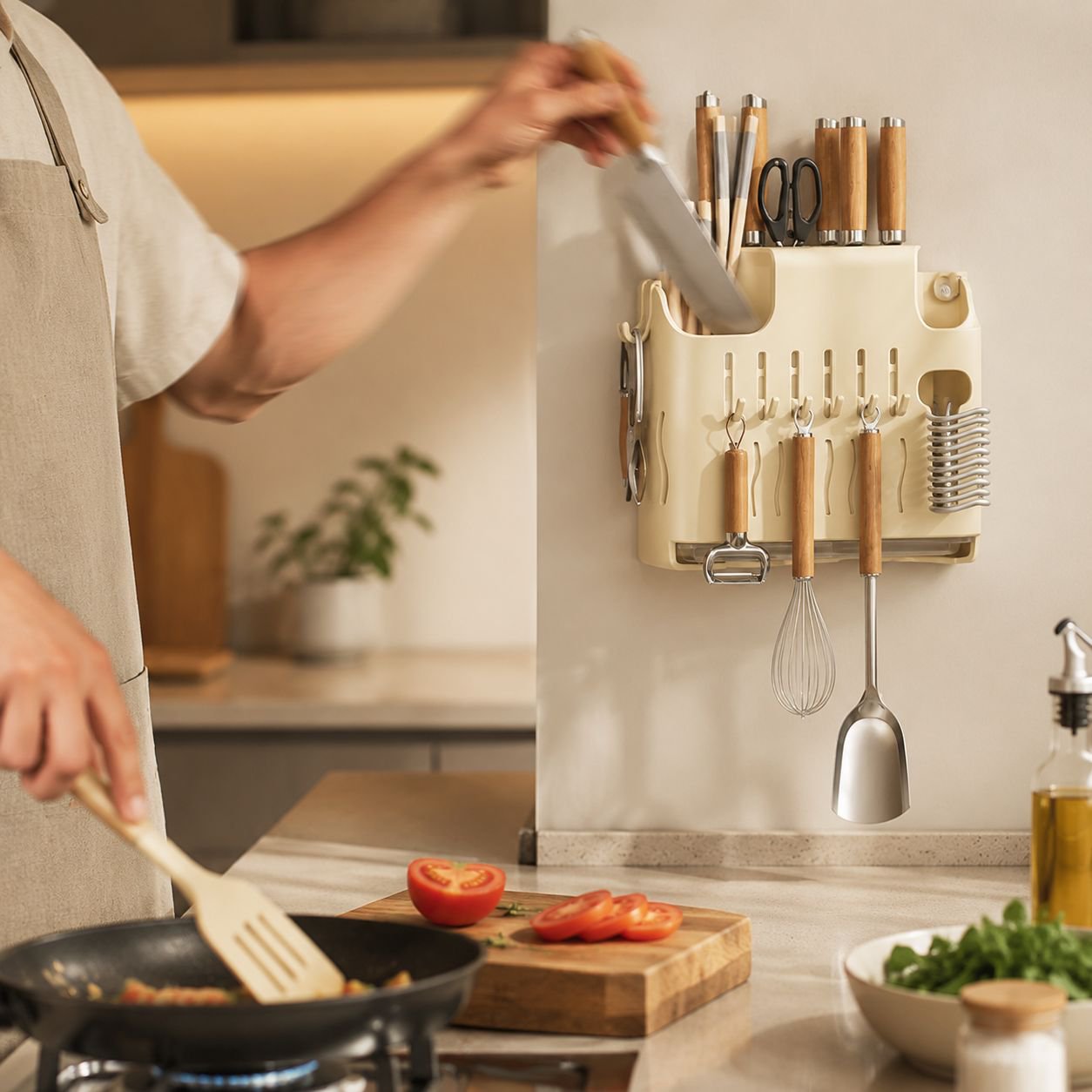 Kitchen multifunctional hanging rack