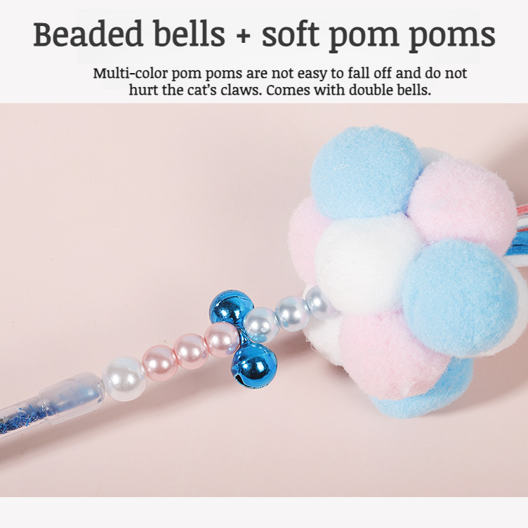Interactive Plush Teaser Wand Set for Cats