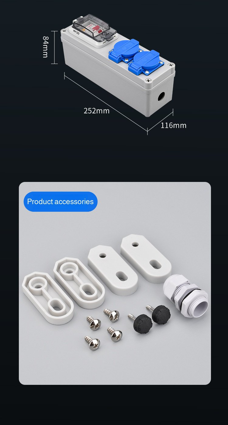 Heavy duty socket box suitable for outdoor environments