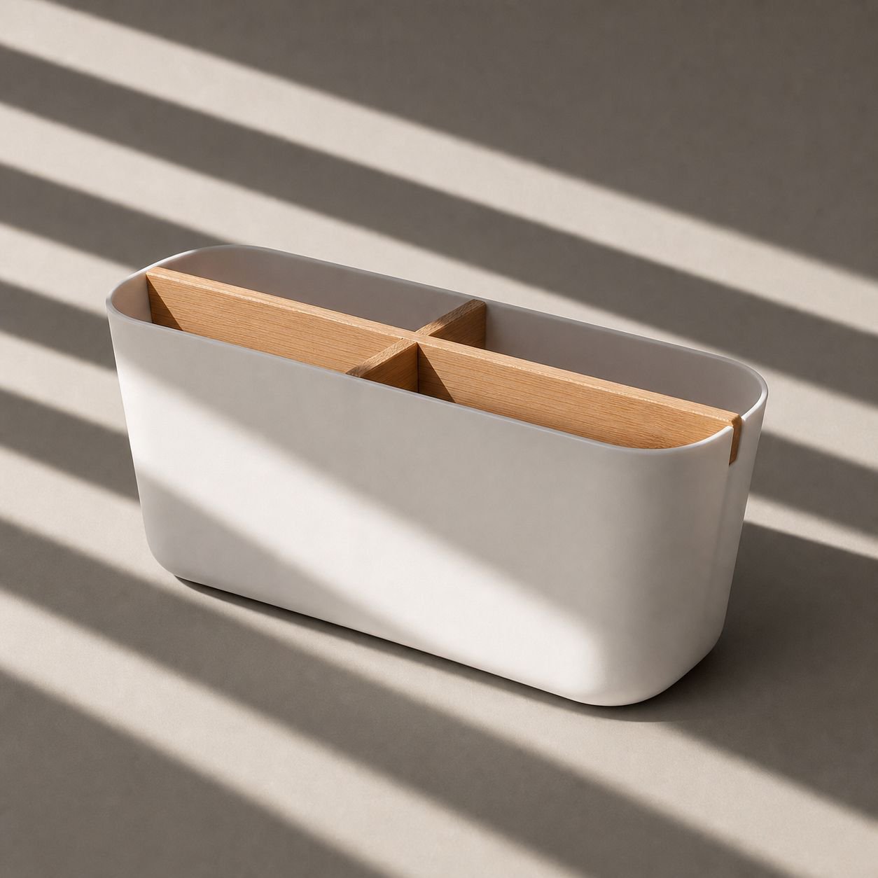 Spacious stationery box for desktop organization