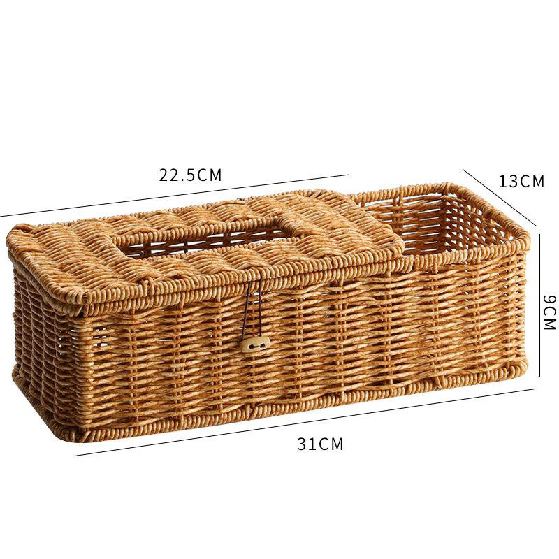 Woven tissue box storage