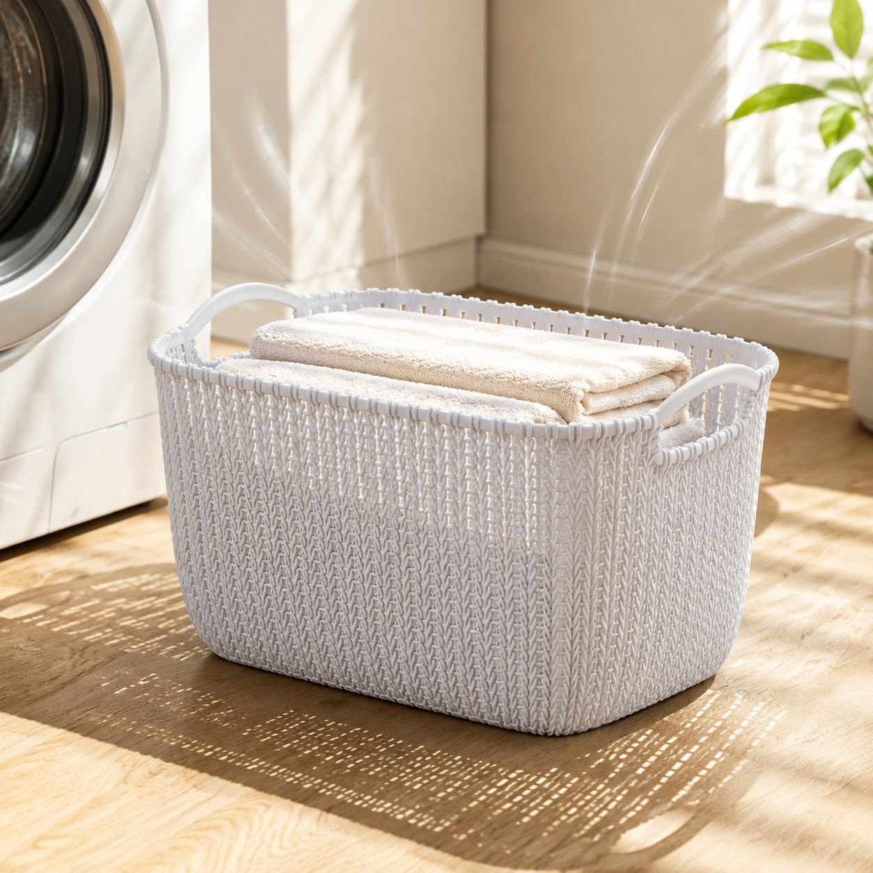 Plastic Dirty Laundry Basket, Clothes Storage Bucket, Bathroom Organizer Bin