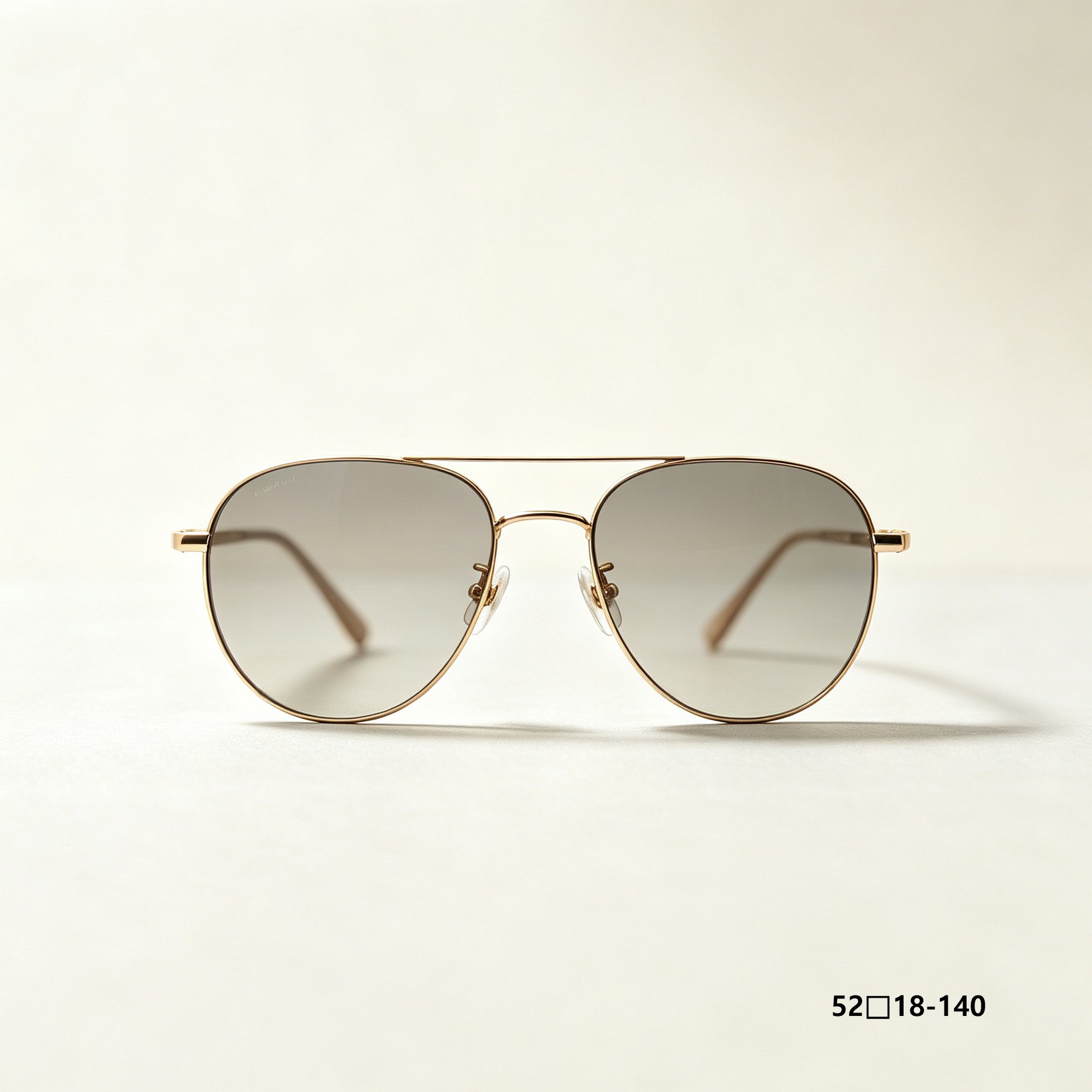 Close-up of Trendy Gold Rim Sunglasses with reflective lenses