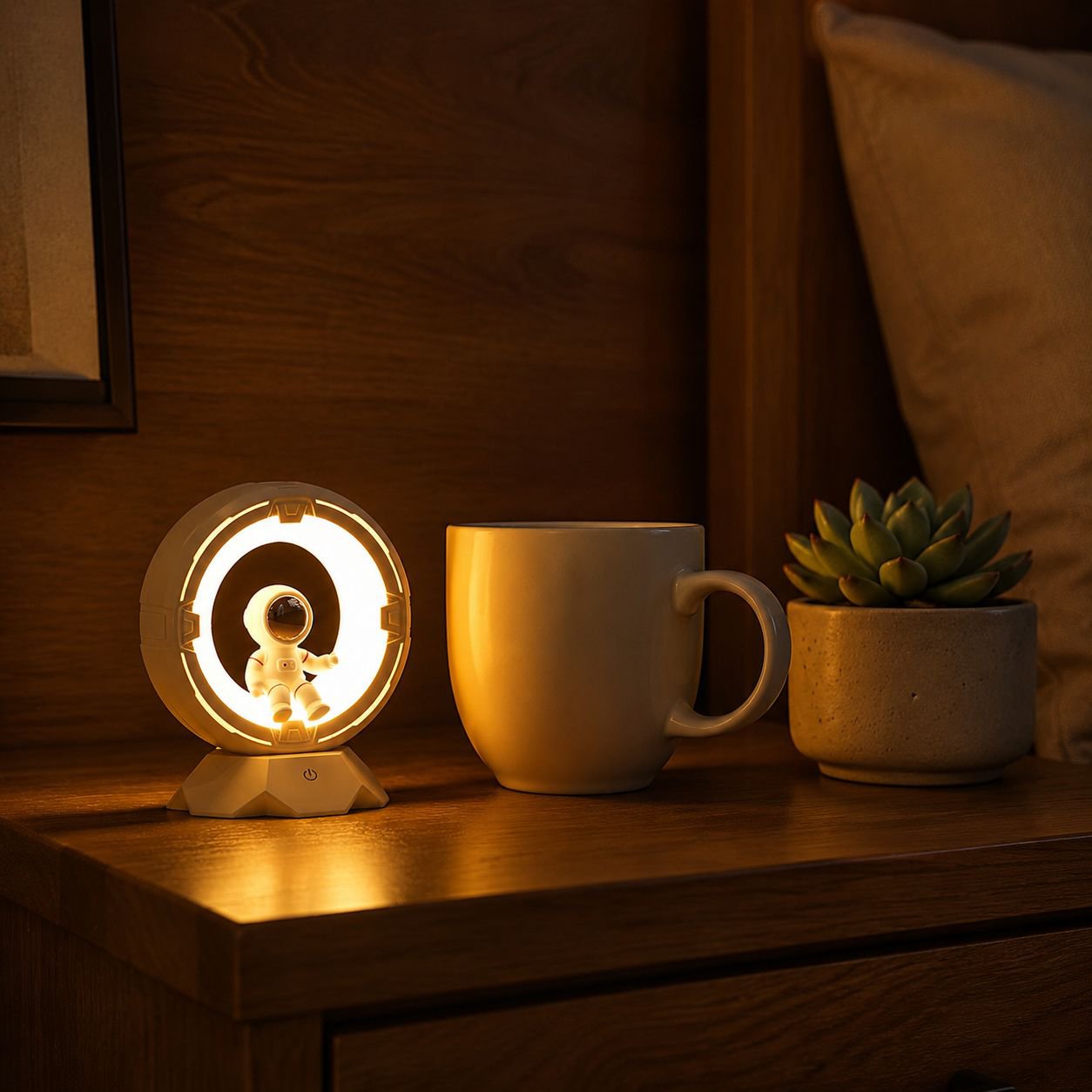 USB charging port of astronaut night lamp