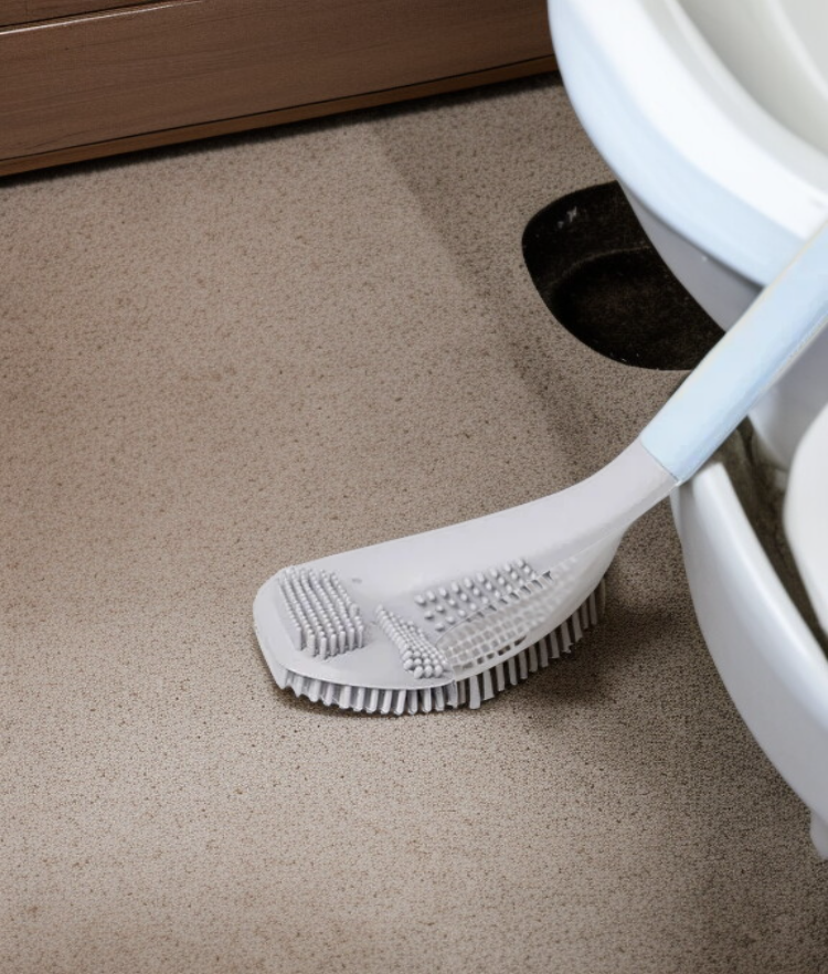 Gros plan sur la tête de la brosse de toilette de golf