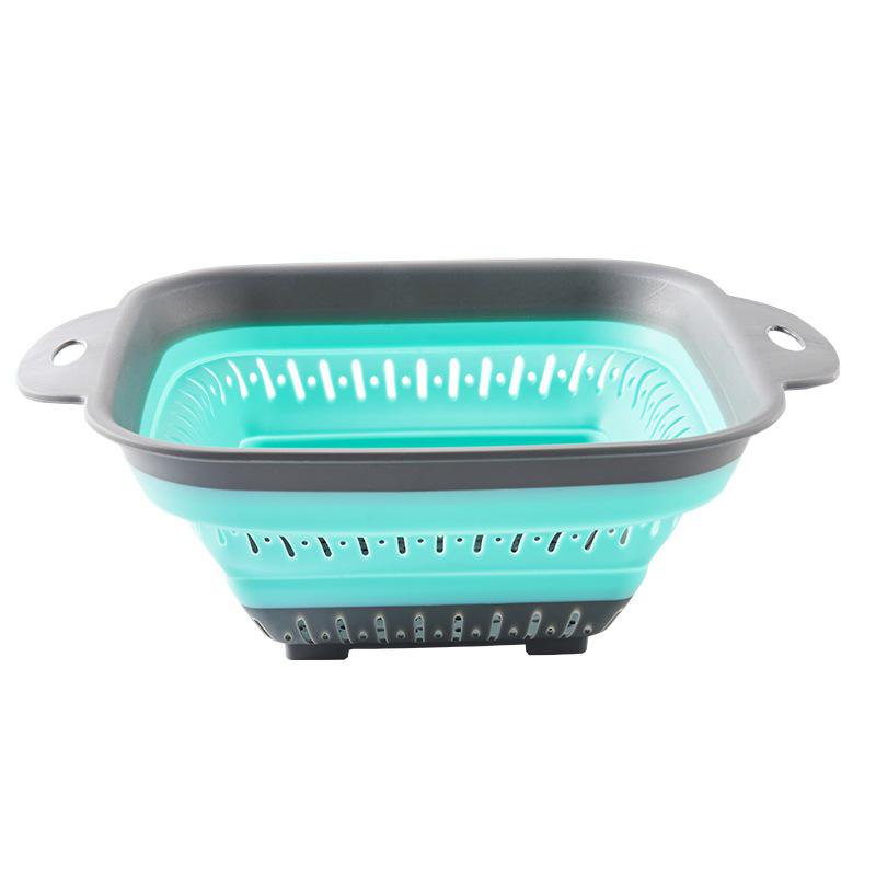 Multifunctional Foldable Kitchen Drain Basket Silicone Fruit and Vegetable Strainer